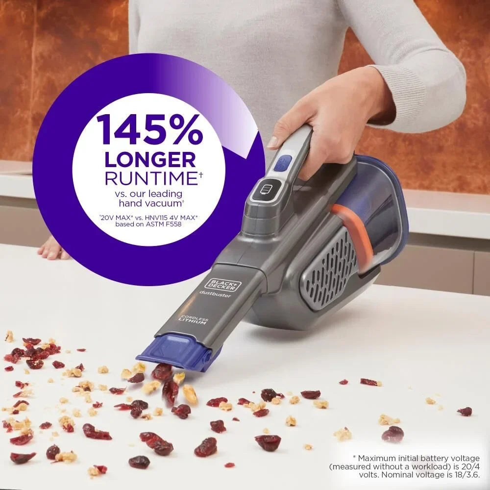 Nouveauté 2026 – Aspirateur portatif sans fil BLACK+DECKER Dustbuster Furbuster AdvanceClean+ pour animaux de compagnie, référence HHVK515JP07