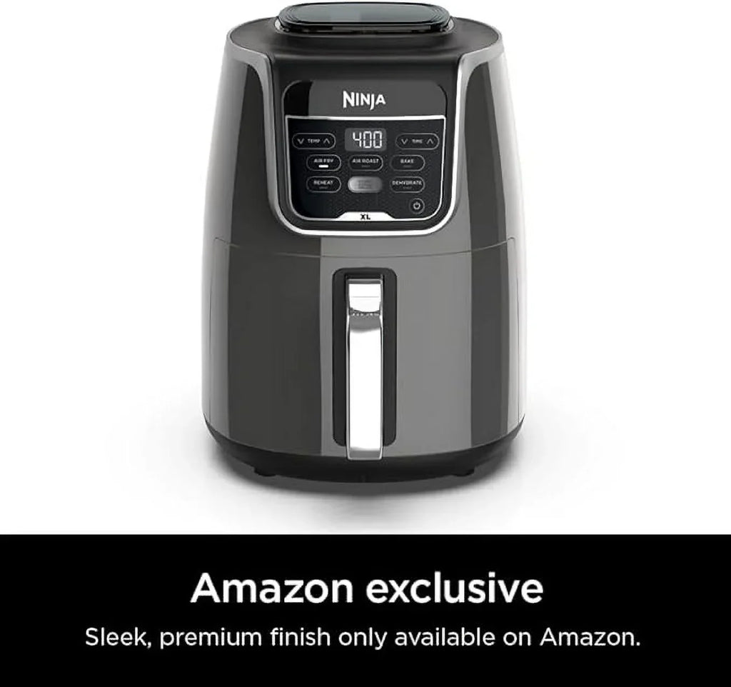 Nouveauté 2026 – Friteuse à air chaud Ninja AF150AMZ XL , capacité de 5,5 litres, permettant de frire, rôtir, cuire, réchauffer et déshydrater. Panier et plaque antiadhésive compatibles lave-vaisselle, guide de recettes inspirées par des chefs inclus