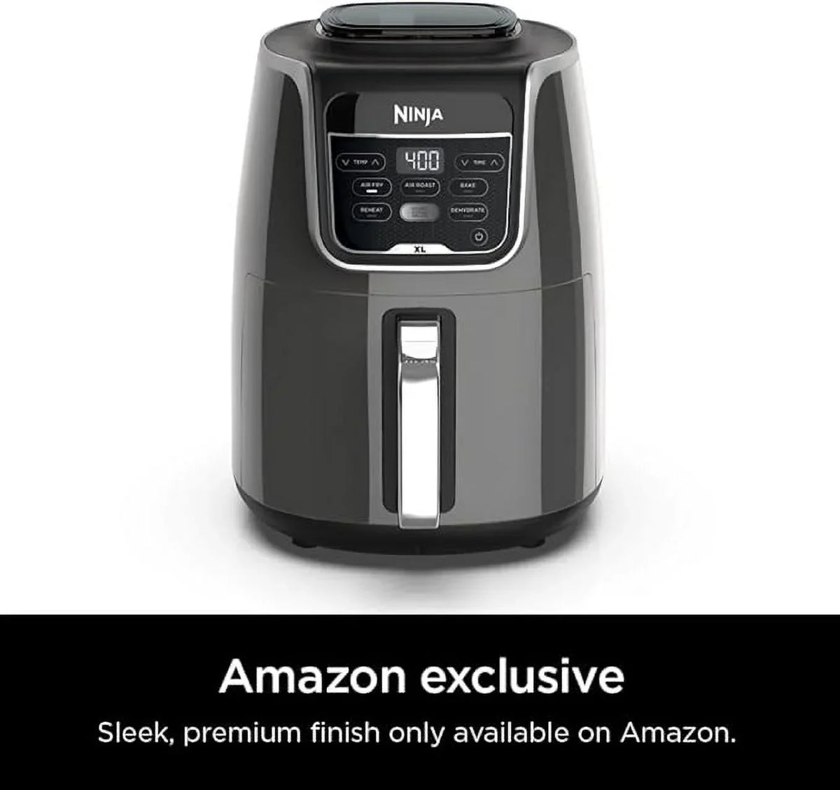 Nouveauté 2026 – Friteuse à air chaud Ninja AF150AMZ XL , capacité de 5,5 litres, permettant de frire, rôtir, cuire, réchauffer et déshydrater. Panier et plaque antiadhésive compatibles lave-vaisselle, guide de recettes inspirées par des chefs inclus