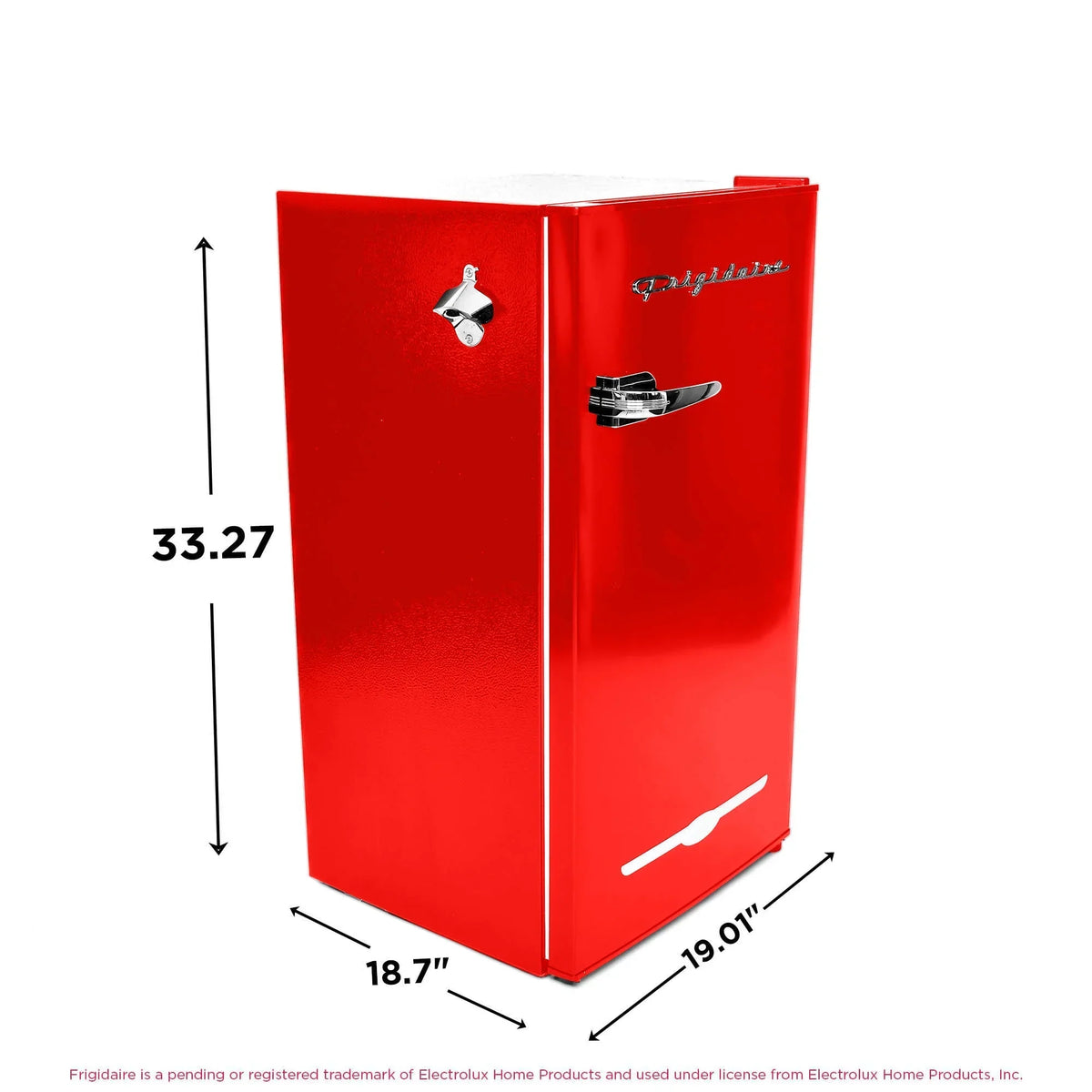 Nouveauté 2026 – Réfrigérateur de bar rétro Frigidaire EFR376-C-PINK 3,2 pi³ (rose), 65 watts, avec ouvre-bouteille latéral