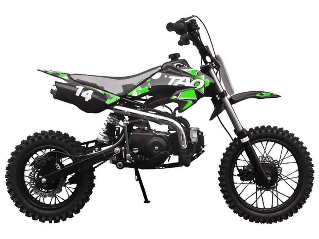 Nouveauté 2026 – Moto tout-terrain semi-automatique Tao Tao DB 14 110cc - Verte