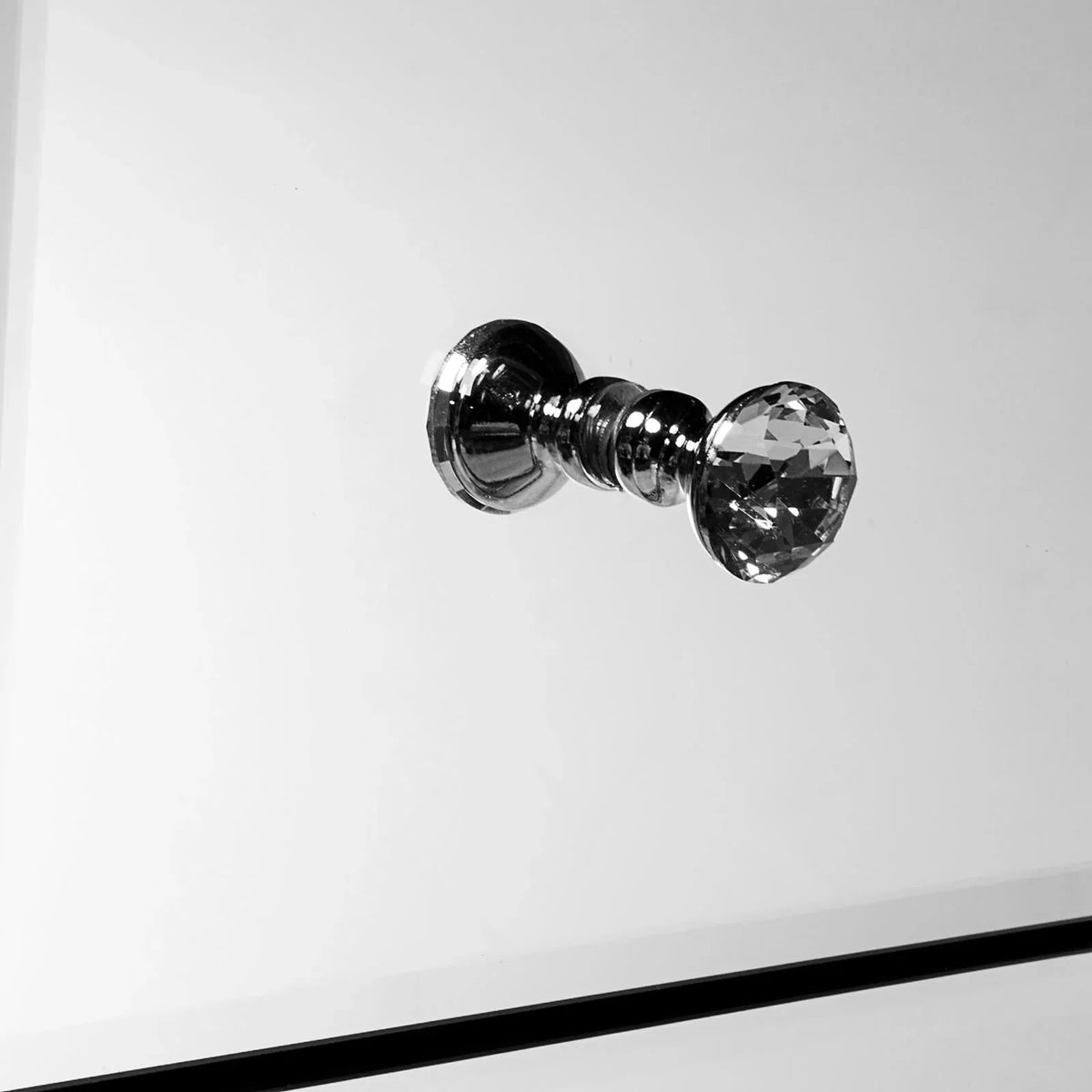 Nouveauté 2026 – Table de chevet Zimtown en verre miroir avec 3 tiroirs et rangement pour chambre à coucher