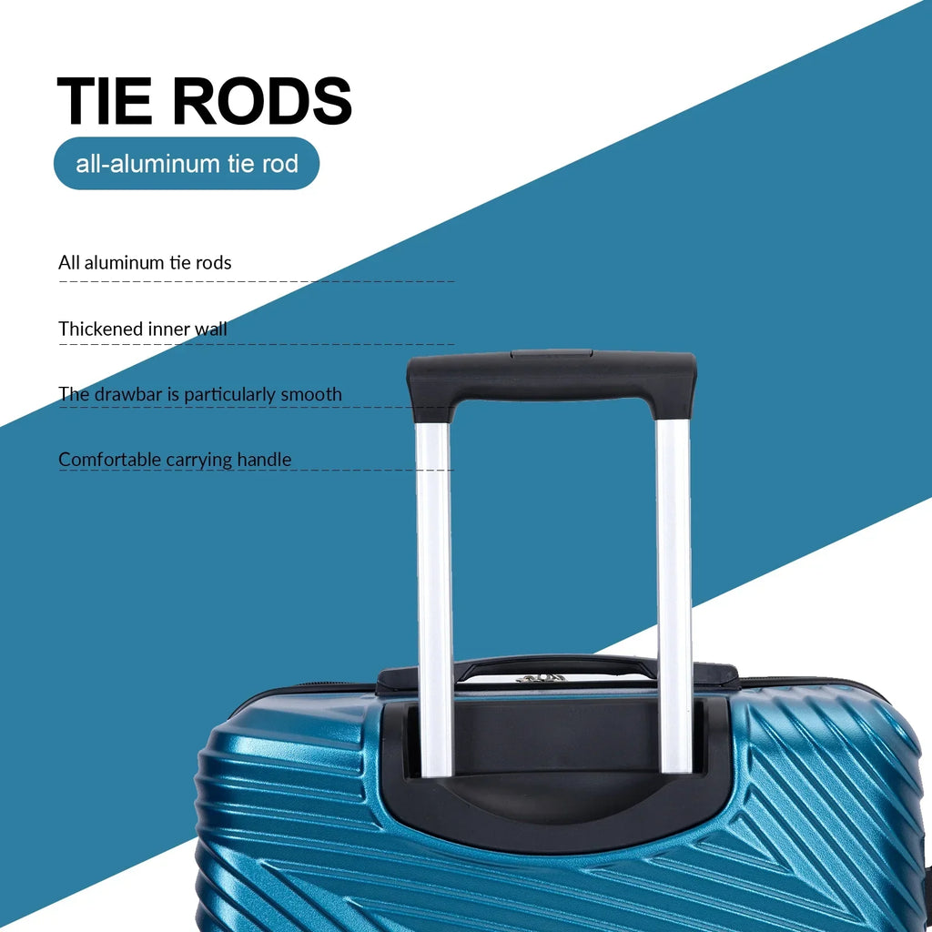 Nouveauté 2026 – Ensemble de 3 valises Tripcomp , valise rigide légère à roulettes multidirectionnelles 20 po, 24 po, 28 po (bleu