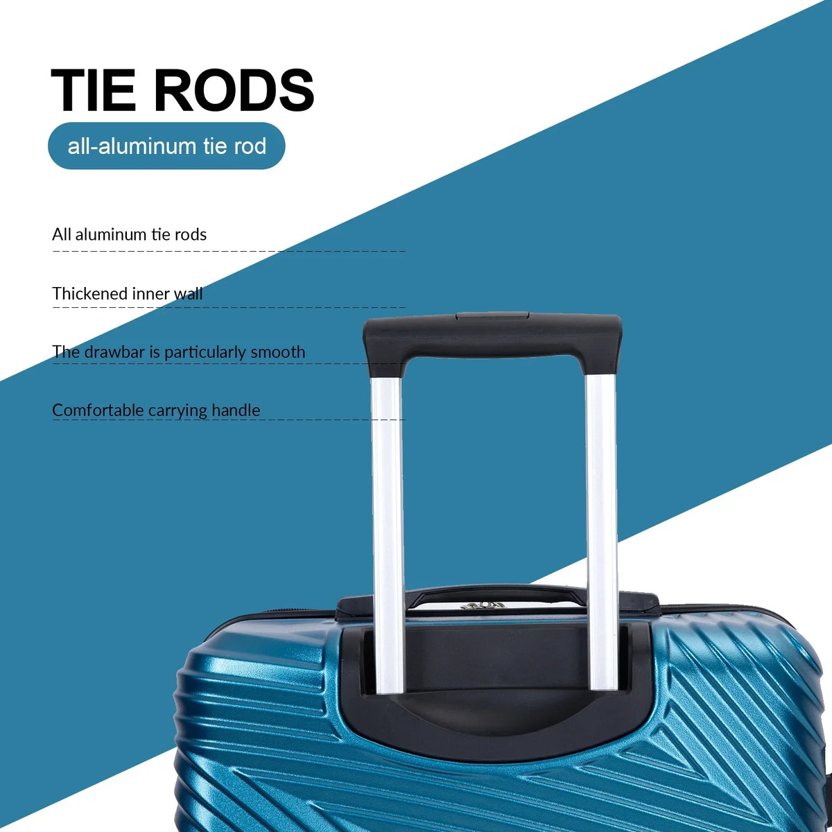 Nouveauté 2026 – Ensemble de 3 valises Tripcomp , valise rigide légère à roulettes multidirectionnelles 20 po, 24 po, 28 po (bleu