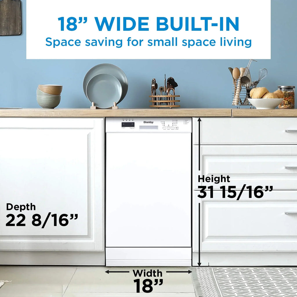 Nouveauté 2026 – Lave-vaisselle encastrable Danby DDW18D1ESS 18 po de large en acier inoxydable