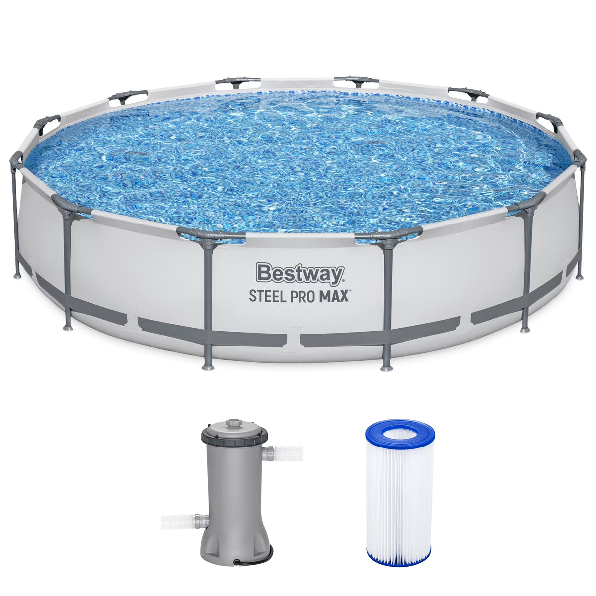 Nouveauté 2026 – Piscine hors sol ronde Bestway Steel Pro MAX 10 pi x 30 po