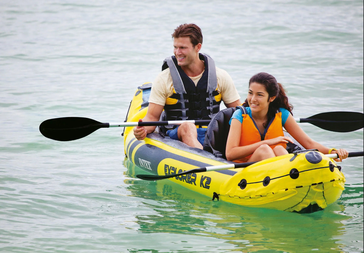 Nouveauté 2026 – Kayak gonflable Intex Explorer K2 avec rames et pompe à main