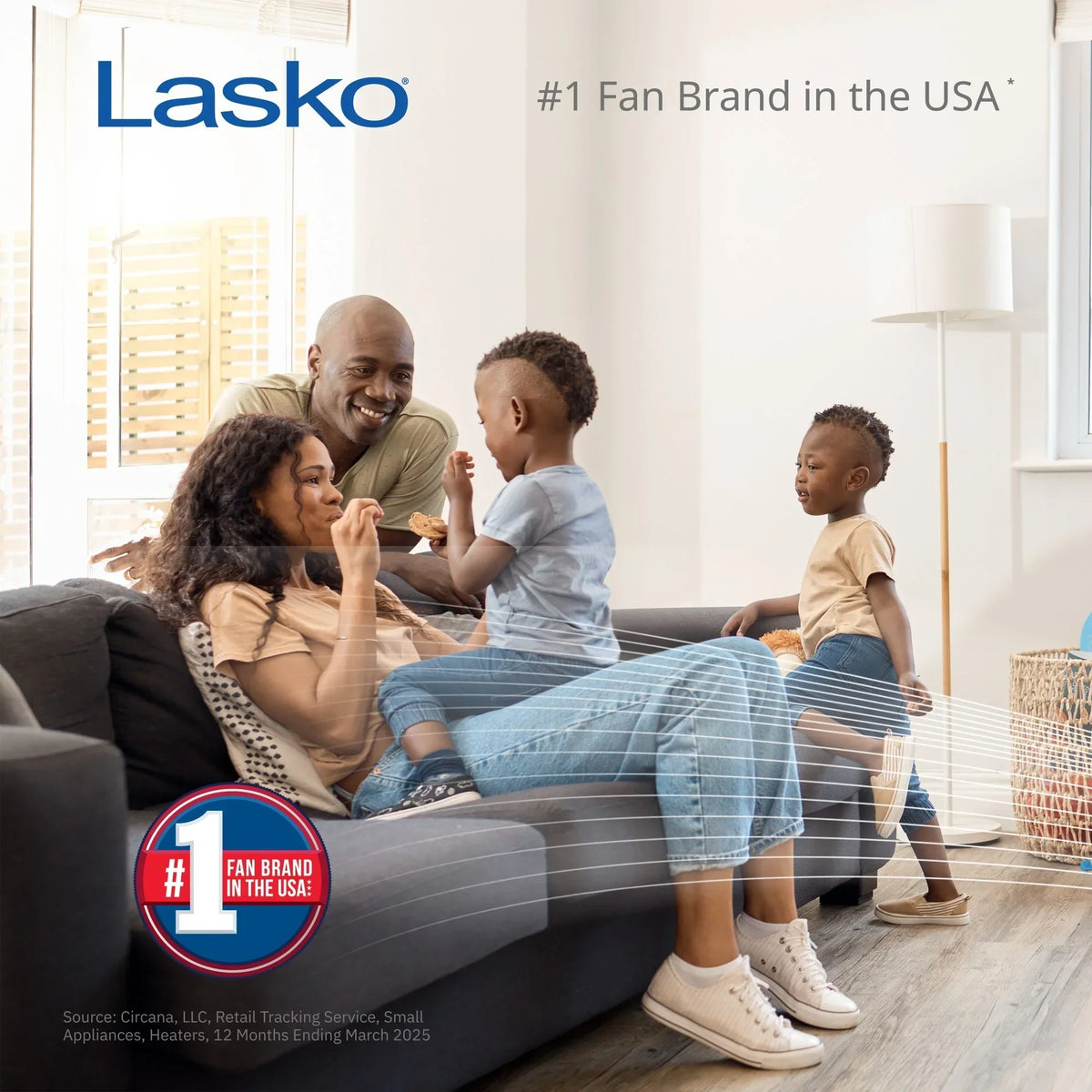 Nouveauté 2026 – Ventilateur tour oscillant Lasko Xtra Air 48" à 4 vitesses avec télécommande, noir T48336