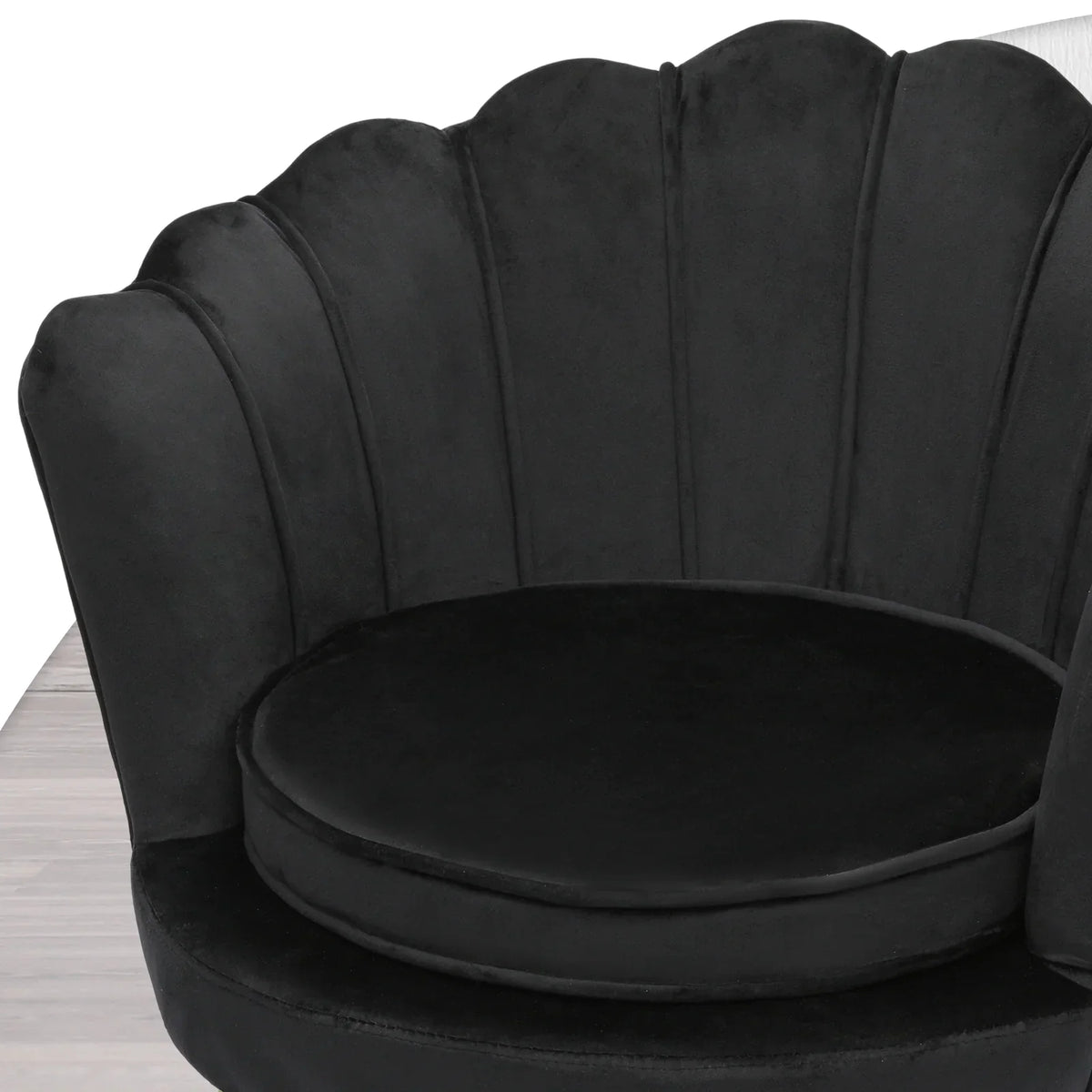Nouveauté 2026 – Ensemble de 2 fauteuils d'appoint MoNiBloom , capitonnés en velours, avec coussin et repose-pieds. Fauteuil moderne rembourré, assise capitonnée et pieds en métal doré, idéal pour le salon. Couleur : noir