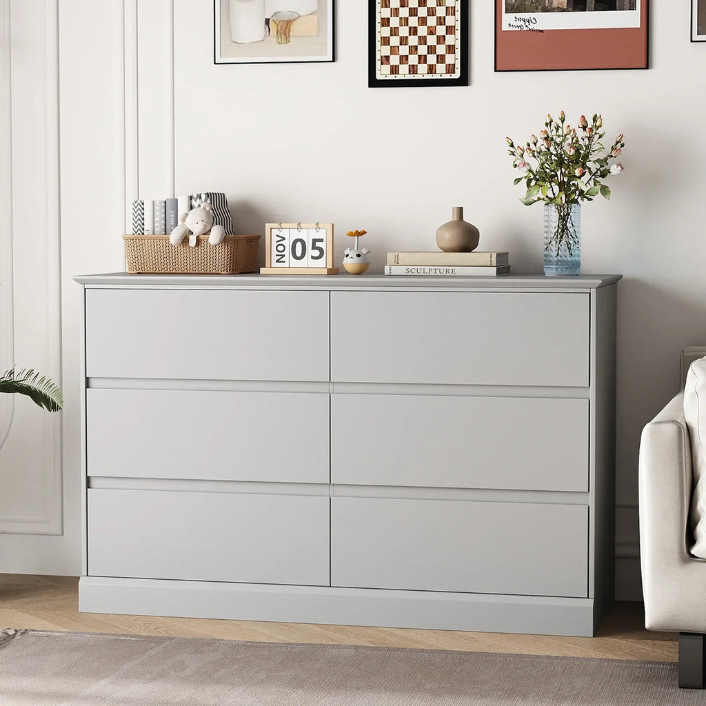 Nouveauté 2026 – Commode blanche neuve , commode à 6 tiroirs, meuble de rangement double, meuble d'appoint pour chambre ou salon