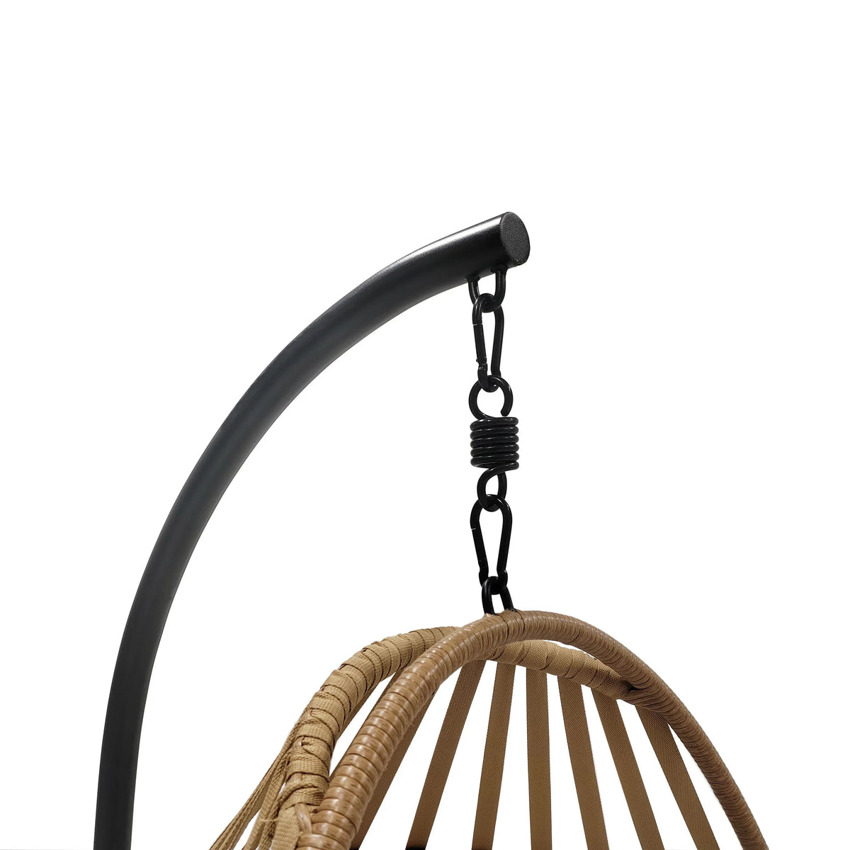 Nouveauté 2026 – Fauteuil suspendu œuf en osier d'extérieur Mainstays, gris, collection