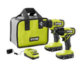 Nouveauté 2026 – Kit combiné sans fil RYOBI ONE+ 18 V comprenant une perceuse-visseuse, une visseuse à percussion, deux batteries de 1,5 Ah et un chargeur