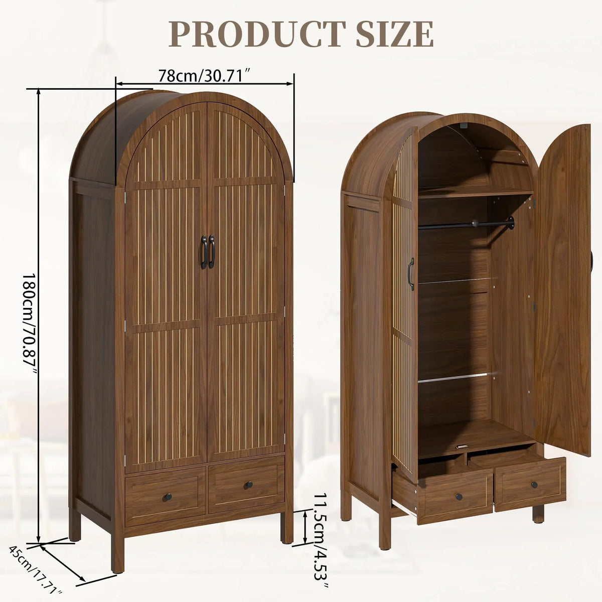 Nouveauté 2026 – Armoire-penderie Armoire , armoire de chambre avec tiroirs, armoires de rangement en bois