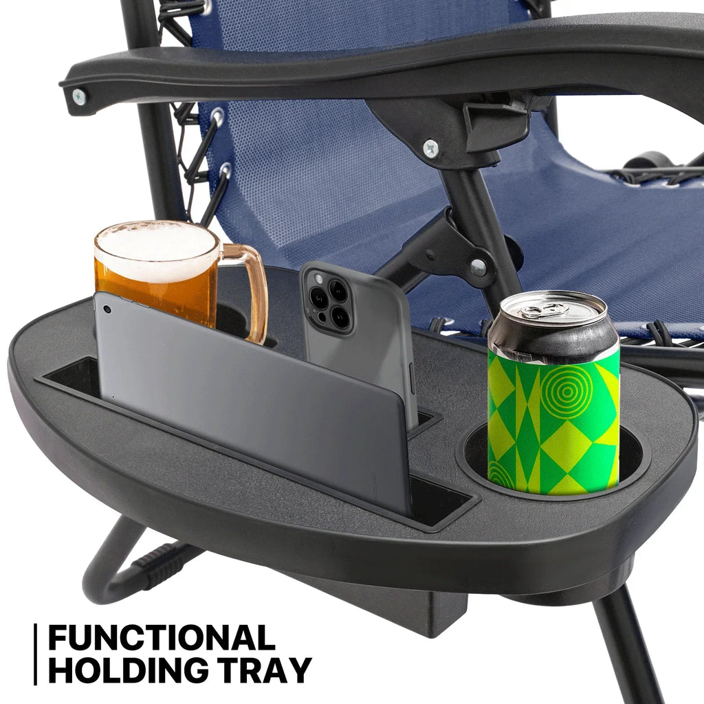 Nouveauté 2026 – Ensemble de 2 chaises MoNiBloom Zero Gravity , fauteuils de plage/terrasse pliables avec auvent et appui-tête, noirs