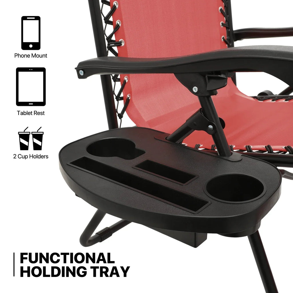 Nouveauté 2026 – Ensemble de 2 chaises MoNiBloom Zero Gravity , fauteuils de plage/terrasse pliables avec auvent et appui-tête, noirs