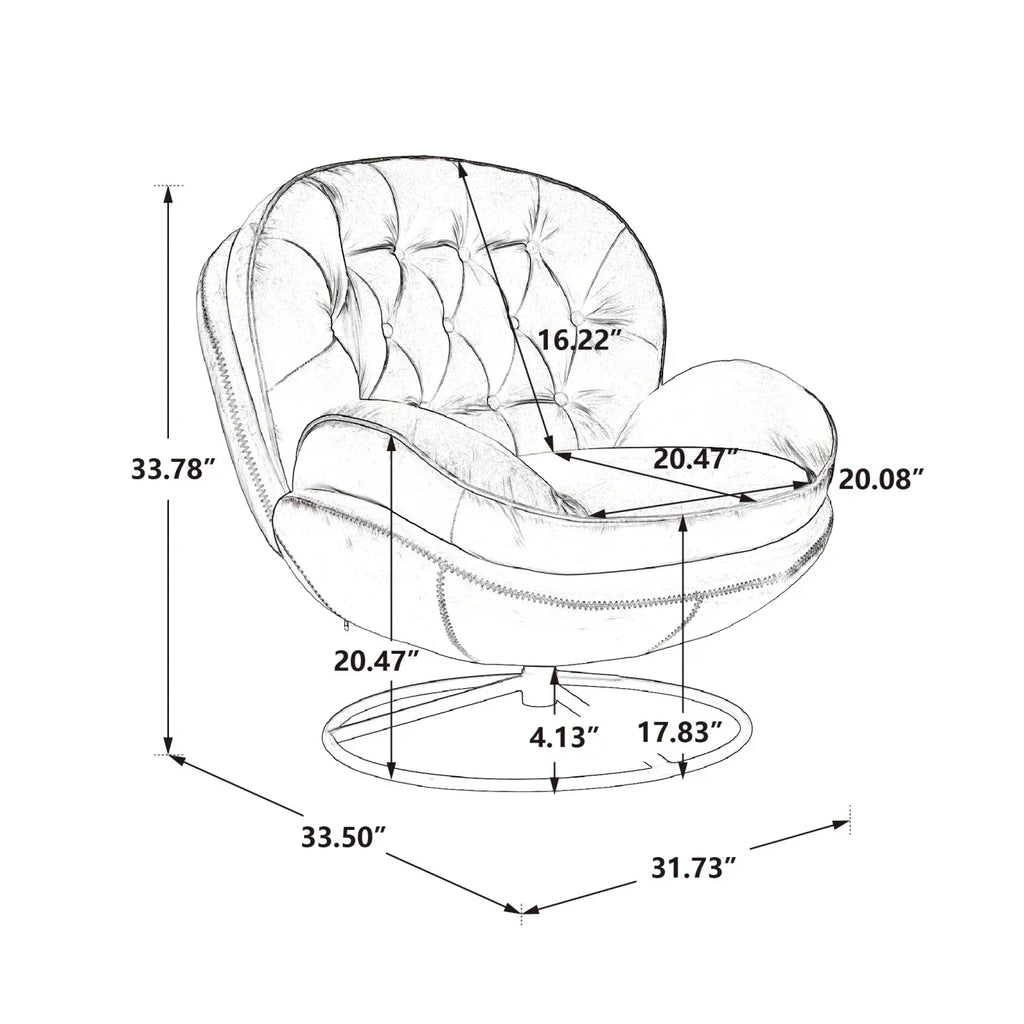 Nouveauté 2026 – Fauteuil pivotant Velvet avec repose-pieds, chaise longue moderne avec structure en métal, fauteuil de lecture confortable pour salon, chambre ou bureau, bleu