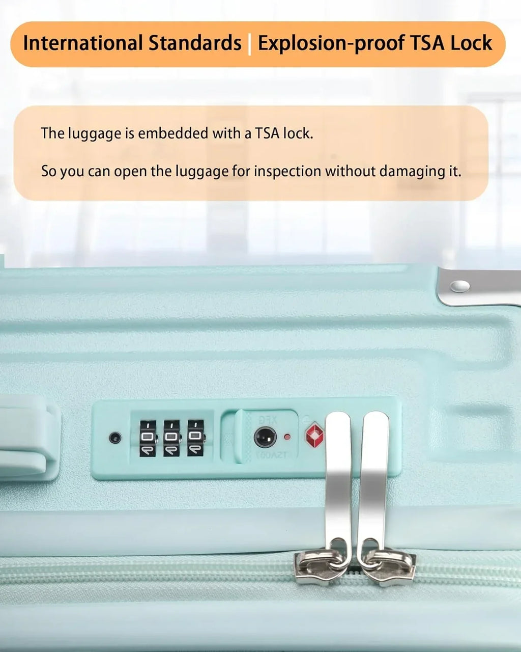 Nouveauté 2026 – Valise cabine 20 de 51 cm (20 pouces) avec porte-gobelet et port USB, approuvée par les compagnies aériennes et verrouillable TSA, légère, en polycarbonate, avec roulettes pivotantes à 360°