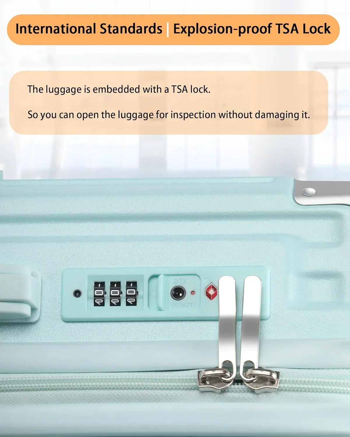 Nouveauté 2026 – Valise cabine 20 de 51 cm (20 pouces) avec porte-gobelet et port USB, approuvée par les compagnies aériennes et verrouillable TSA, légère, en polycarbonate, avec roulettes pivotantes à 360°