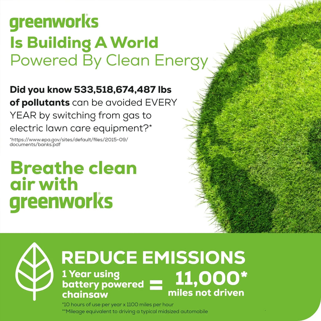 Nouveauté 2026 – Scie à perche sans fil Greenworks 40 V (50,8 cm) avec accessoire taille-haie + batterie 2,0 Ah et chargeur