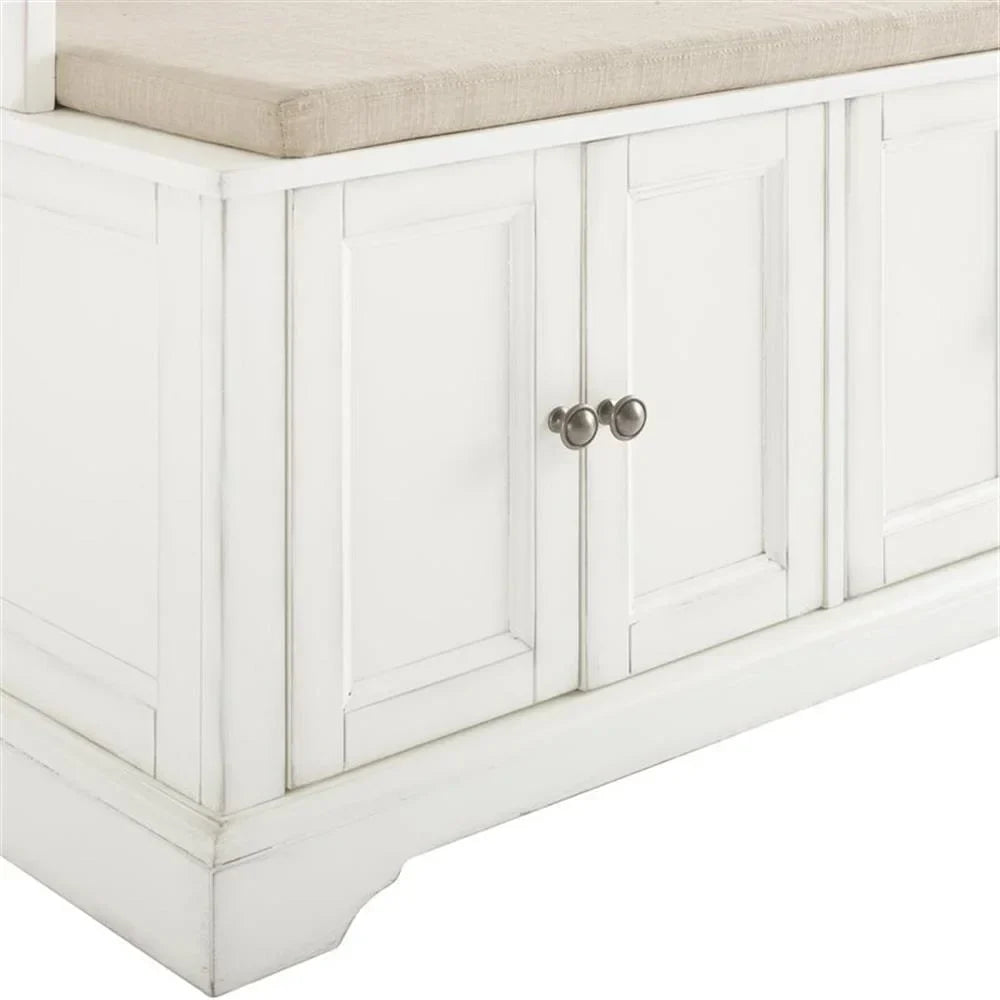 Nouveauté 2026 – Porte-manteau traditionnel en bois Bowery Hill , coloris bleu écume de mer/avoine