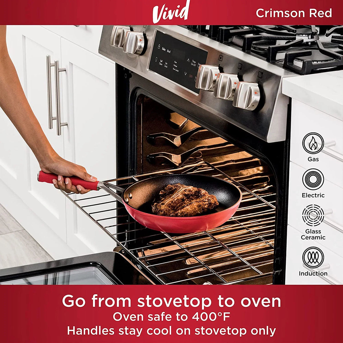 Nouveauté 2026 – Ensemble de 10 casseroles et poêles antiadhésives Ninja Foodi NeverStick Vivid, compatibles four