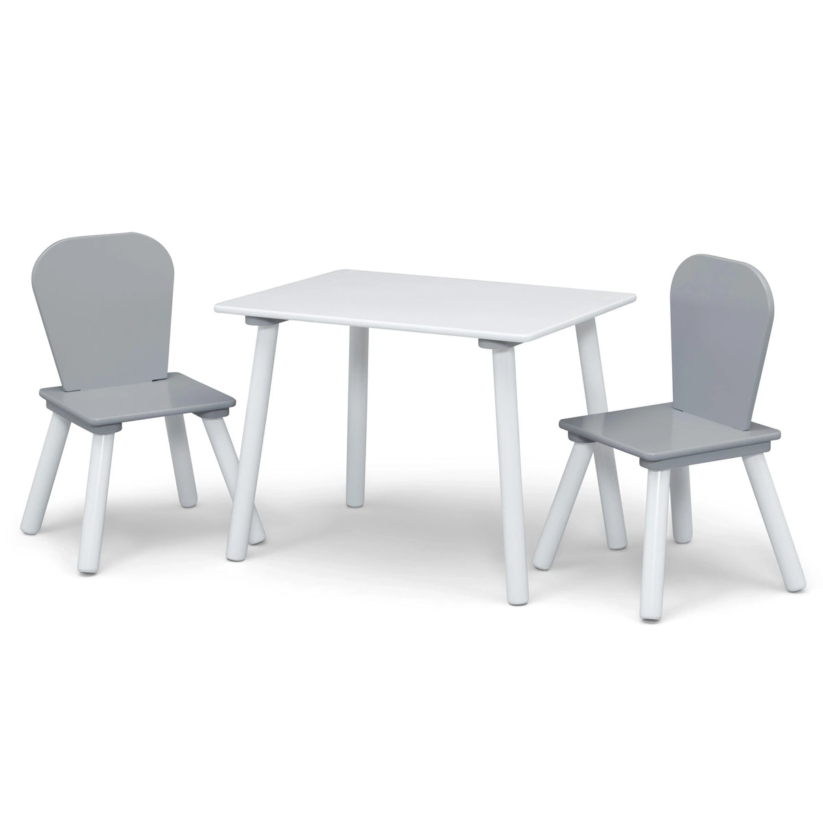 Nouveauté 2026 – Ensemble de jeu pour tout-petits Delta Children 4 pièces – Comprend une table de jeu, 2 chaises et un rangement à jouets à 6 bacs avec autocollants en vinyle réutilisables, rose clair/rose foncé