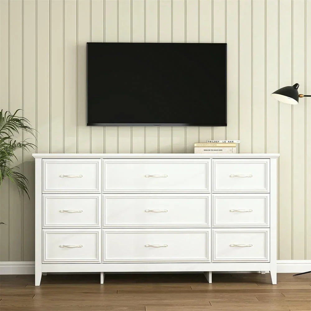 Nouveauté 2026 – Commode moderne Kadyn à 6 tiroirs, meuble en bois, commode pour chambre, meuble de rangement de cuisine avec tiroirs, commode (noire
