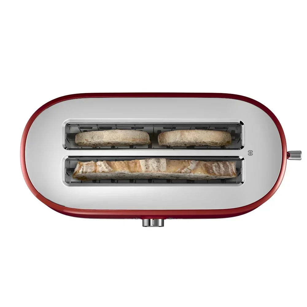 Nouveauté 2026 – Grille-pain KitchenAid 4 tranches, rouge Empire, avec levier de remontée haute et 7 niveaux de brunissage