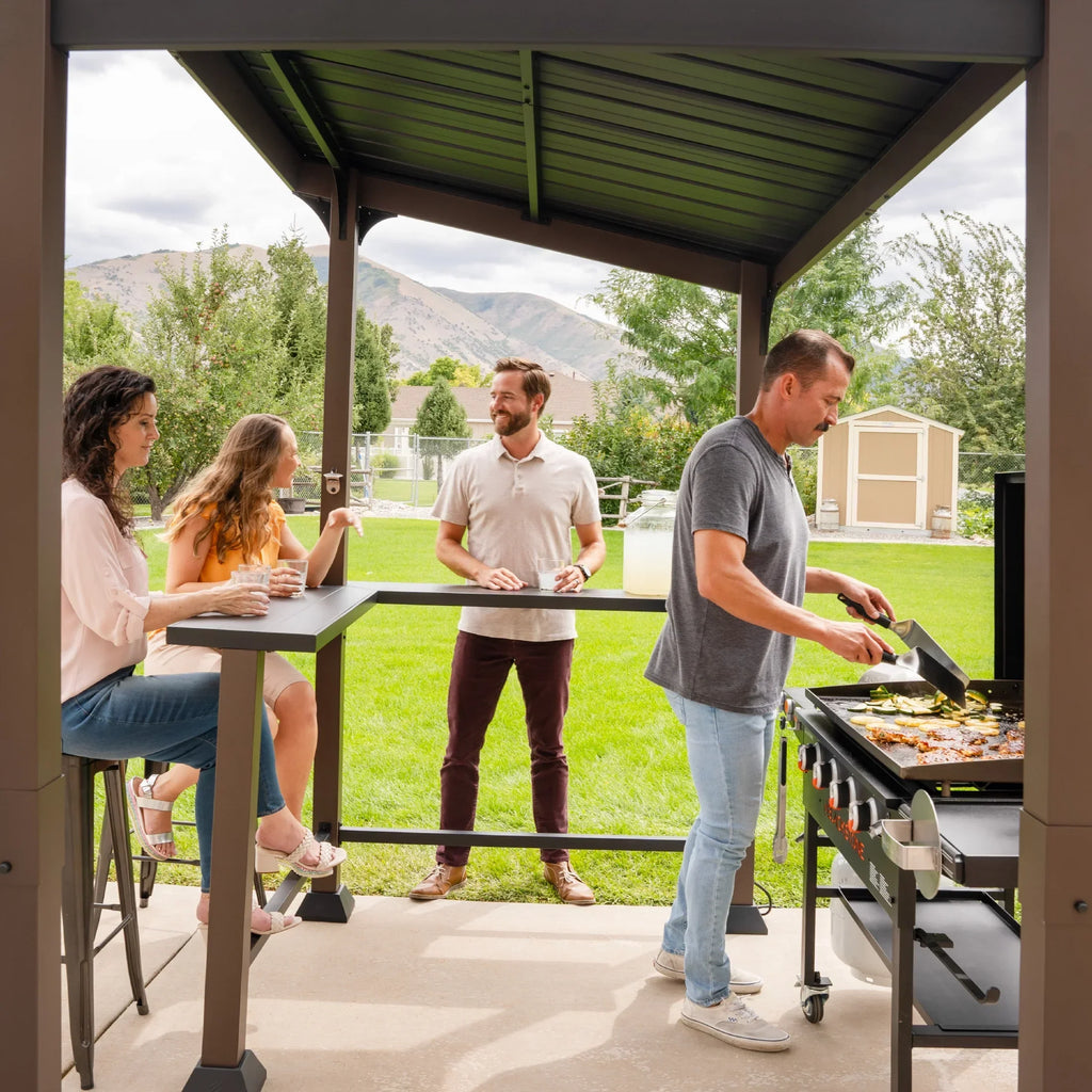 Nouveauté 2026 – Pavillon de barbecue/plaque de cuisson extérieure Blackstone , 1,5 m x 2,4 m