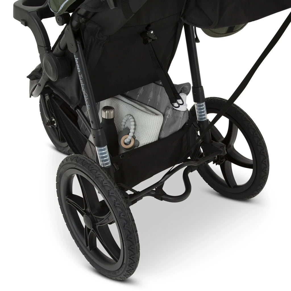 Nouveauté 2026 – Poussette de jogging Jeep TurboGlyde de Delta Children, noire