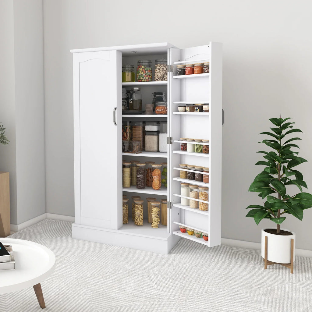 Nouveauté 2026 – Meuble de cuisine 47 , buffet blanc avec portes et étagères réglables, cuisine