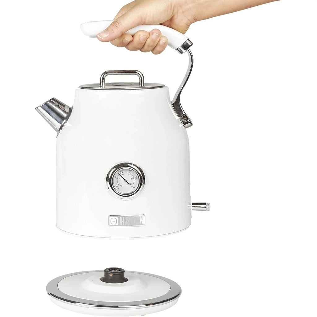 Nouveauté 2026 – Bouilloire électrique Haden Dorset 1,7 litre avec socle, mastic et chrome