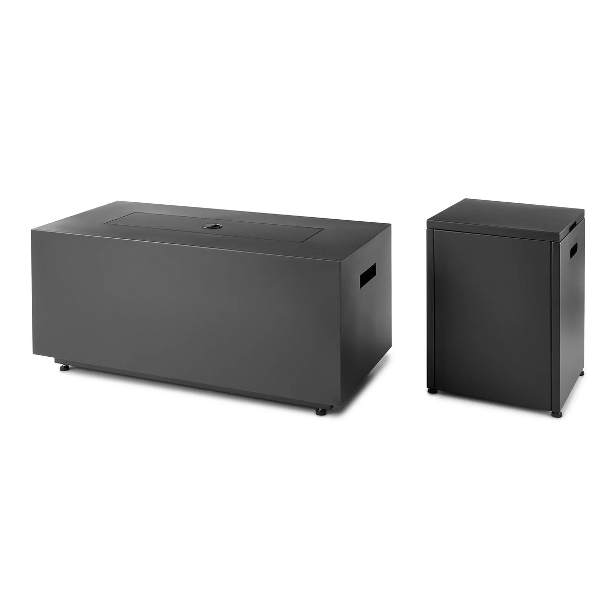 Nouveauté 2026 – Foyer moderne rectangulaire en acier noir Mainstays , 107 cm x 51 cm (42 po x 20 po), 50 000 BTU, avec couvercle, compartiment dissimulé pour la bonbonne et housse