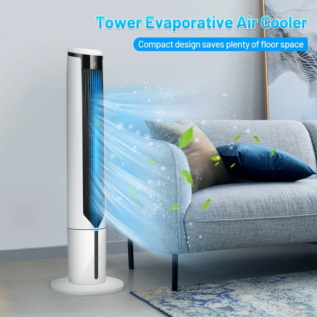 Nouveauté 2026 – Ventilateur tour Gymax 41'' 3 en 1 avec humidificateur et rafraîchisseur d'air par évaporation, télécommande incluse