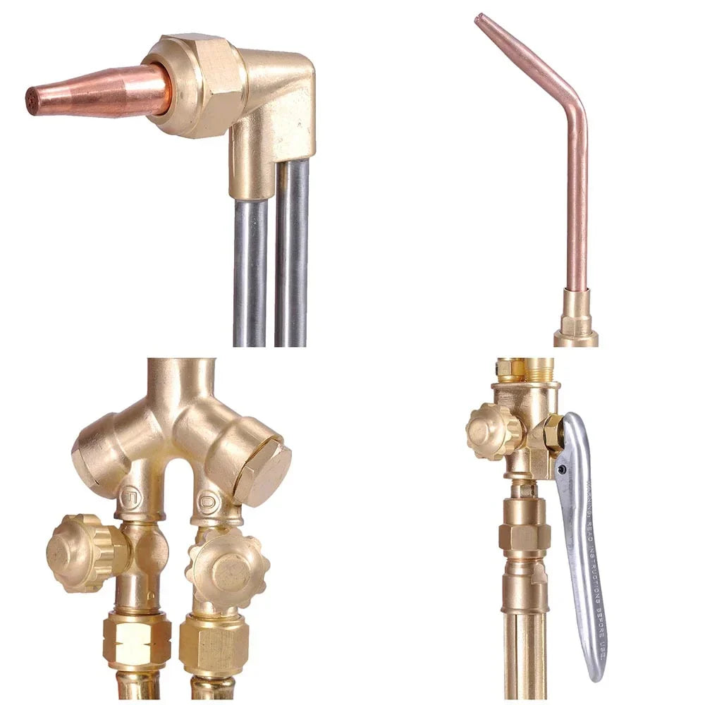 Nouveauté 2026 – Kit de chalumeau oxyacétylénique Yescom DOT : réservoir de gaz, brasage, soudage, découpe, support noir, manomètre, buse en laiton portable, tuyau long, lunettes de protection, ensemble d'outils de soudage à l'oxygène robuste