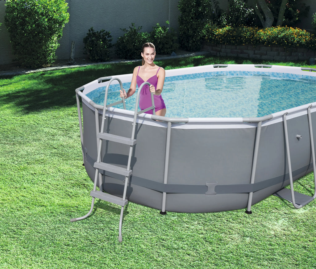 Nouveauté 2026 – Ensemble de piscine ovale à structure Bestway Power Steel , 4,24 m x 2,50 m x 1 m