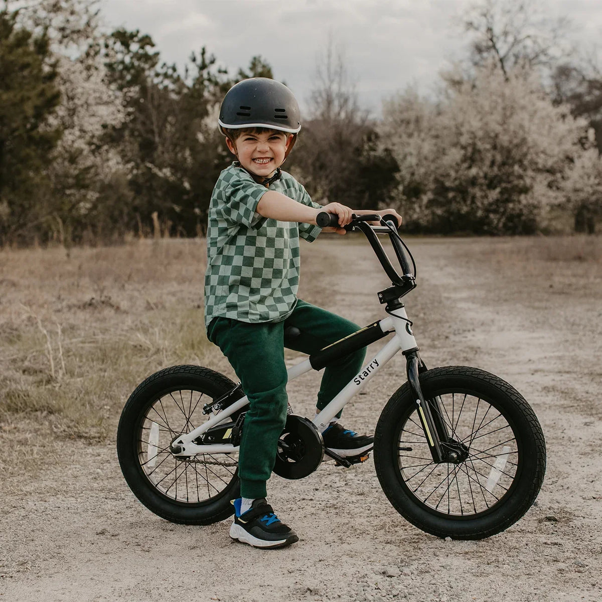 Nouveauté 2026 – Vélo Glerc pour enfants de 3 à 5 ans, style BMX, avec stabilisateurs et frein à rétropédalage, bleu. Convient aux garçons et aux filles de 3 à 5 ans