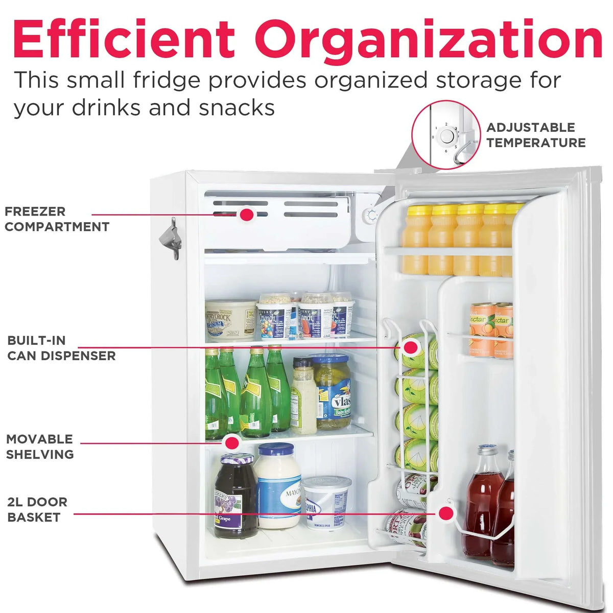 Nouveauté 2026 – Réfrigérateur de bar rétro Frigidaire EFR376-C-PINK 3,2 pi³ (rose), 65 watts, avec ouvre-bouteille latéral