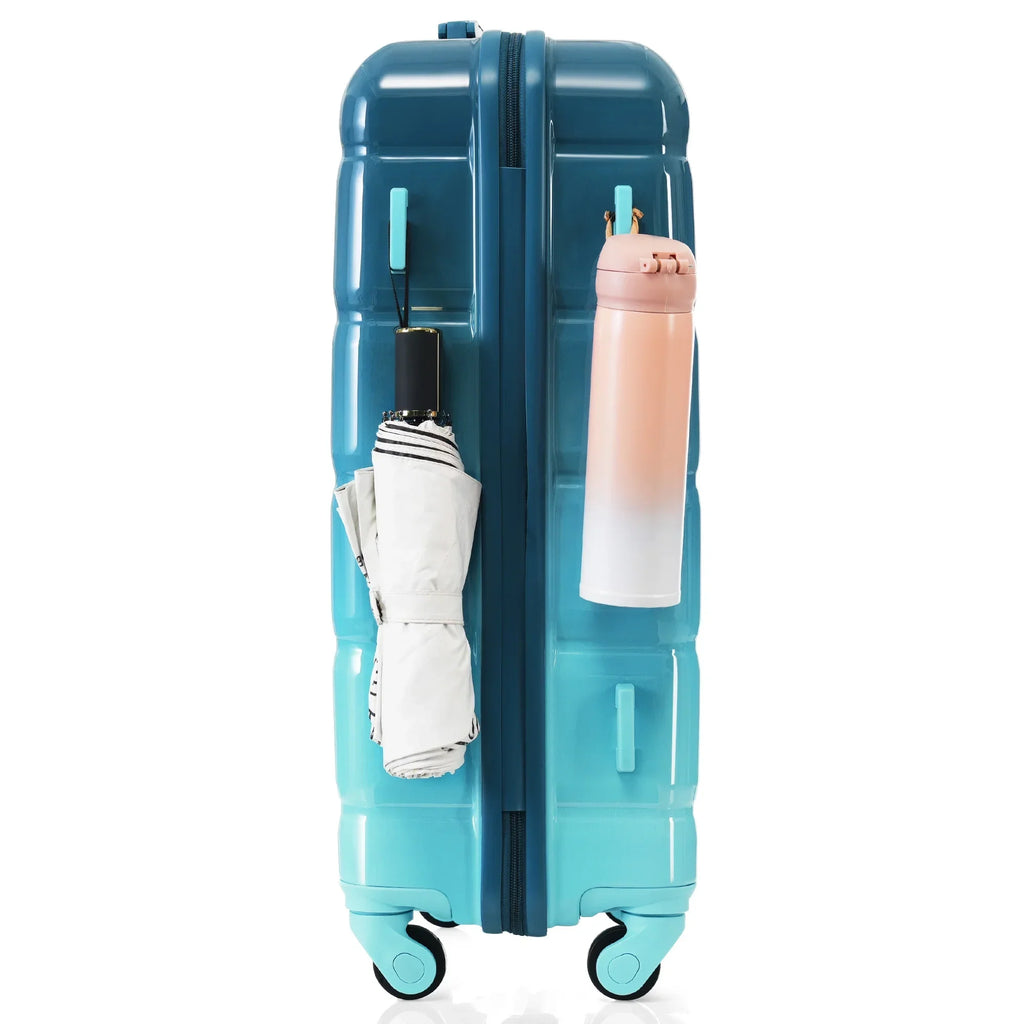 Nouveauté 2026 – Ensemble de 3 valises PAPROOS (51/61/71 cm), valise rigide légère avec port USB et crochets latéraux, bagage de voyage avec serrure TSA, valise à roulettes rigide pour l'école et les voyages, rose