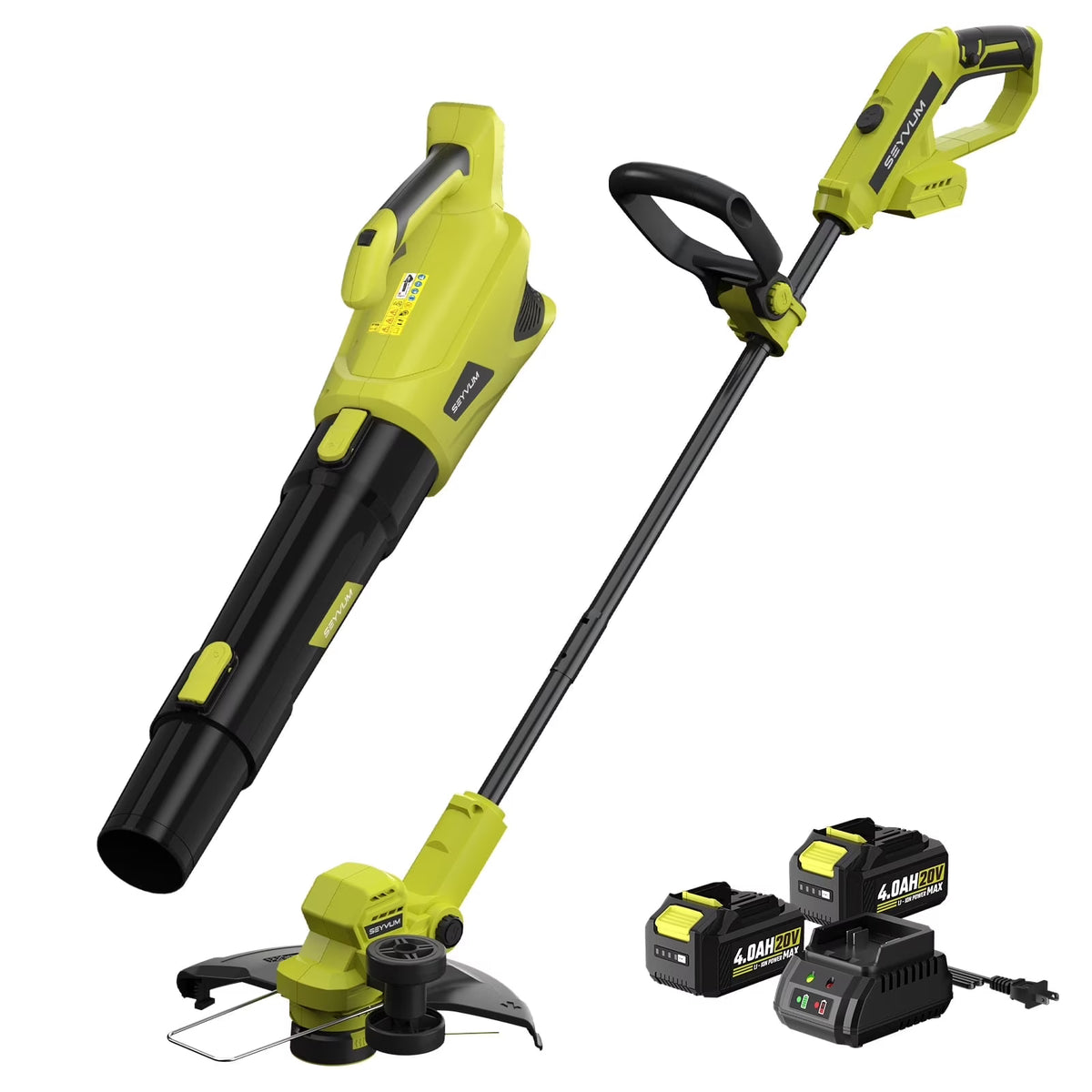 Nouveauté 2026 – Kit combiné sans fil 20V pour l'entretien de votre pelouse : coupe-bordures et débroussailleuse à fil de 30 cm avec 6 bobines de fil, souffleur de feuilles électrique pour la finition des bordures et le nettoyage, batterie 4,0 Ah et