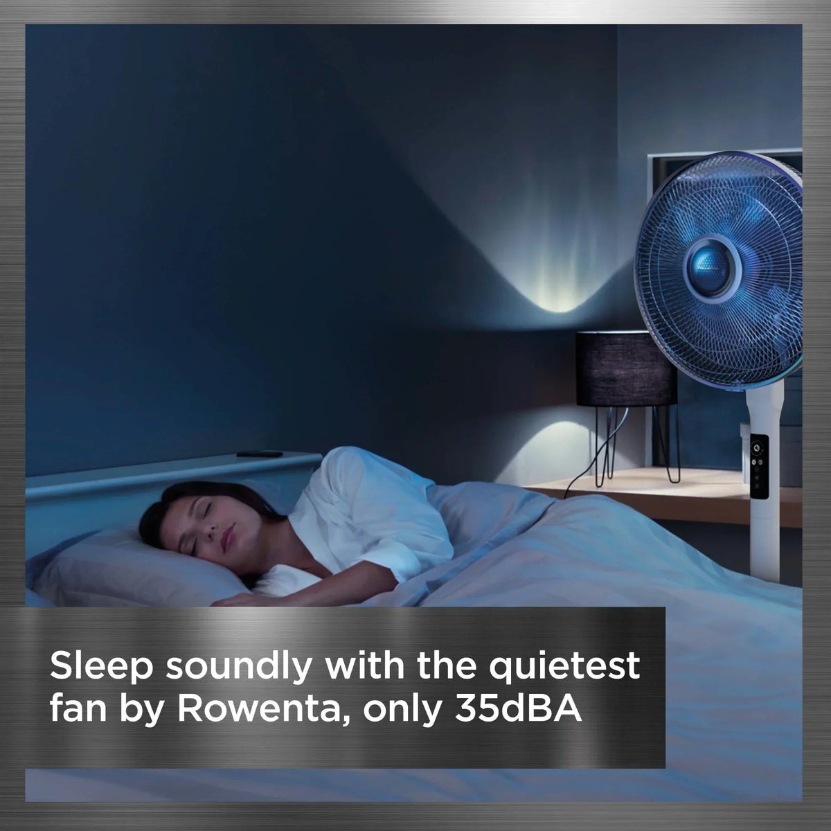 Nouveauté 2026 – Ventilateur sur pied Rowenta Turbo Silence avec télécommande, 53 pouces, portable, 5 vitesses, VU5670