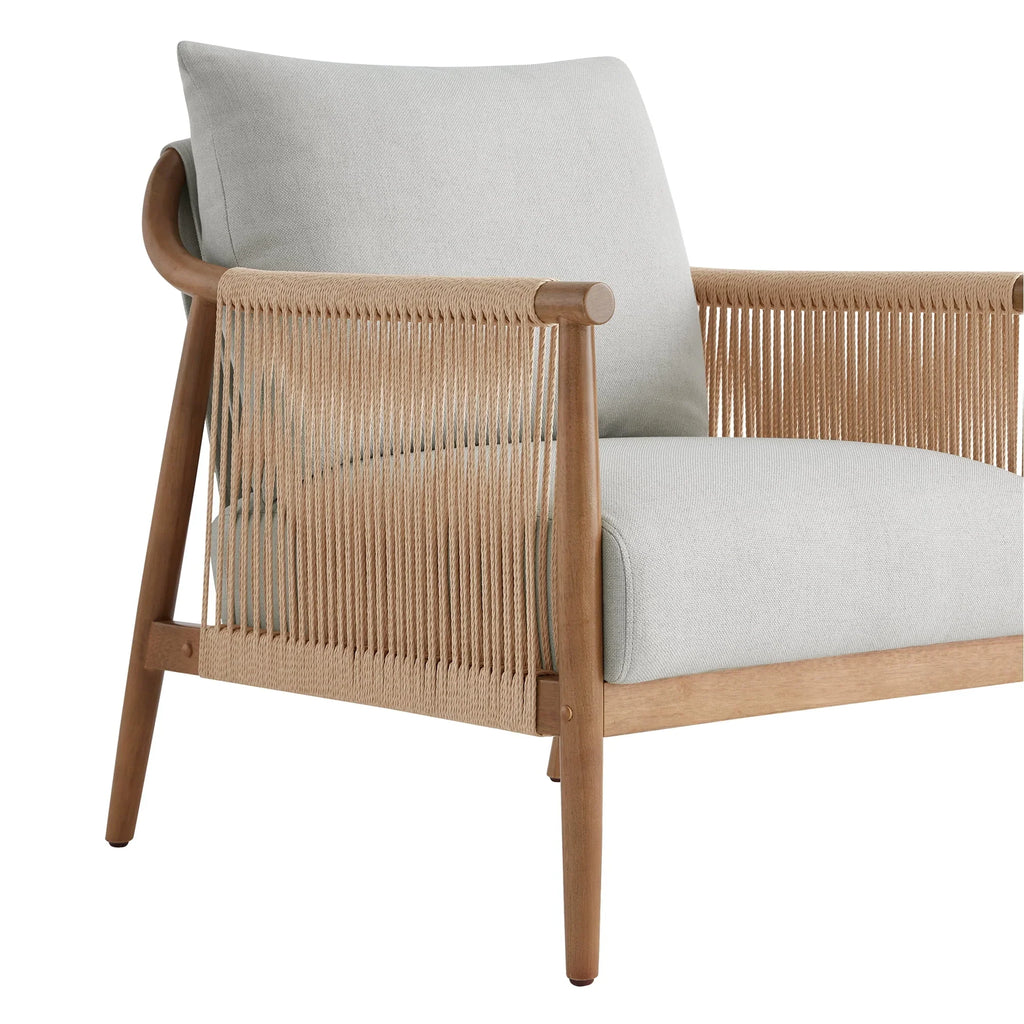 Nouveauté 2026 – Fauteuil d'appoint moderne CHITA , fauteuil tressé pour salon, crème