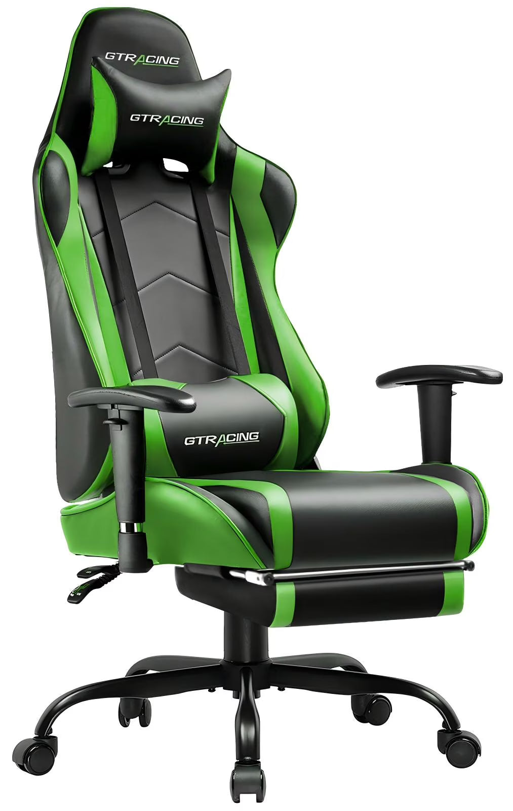 Nouveauté 2026 – Chaise de jeu GTRACING , chaise de bureau ergonomique avec soutien lombaire, revêtement en cuir PU, repose-pieds et appui-tête réglable, rouge