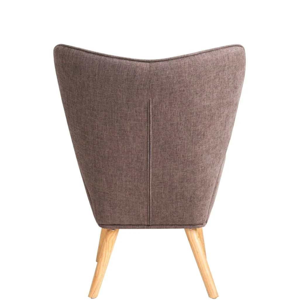 Nouveauté 2026 – Fauteuil d'appoint moderne avec pieds en bois massif et dossier haut à oreilles, ensemble de fauteuil avec repose-pieds, fauteuil confortable pour salon, salle de lecture, chambre, patchwork coloré