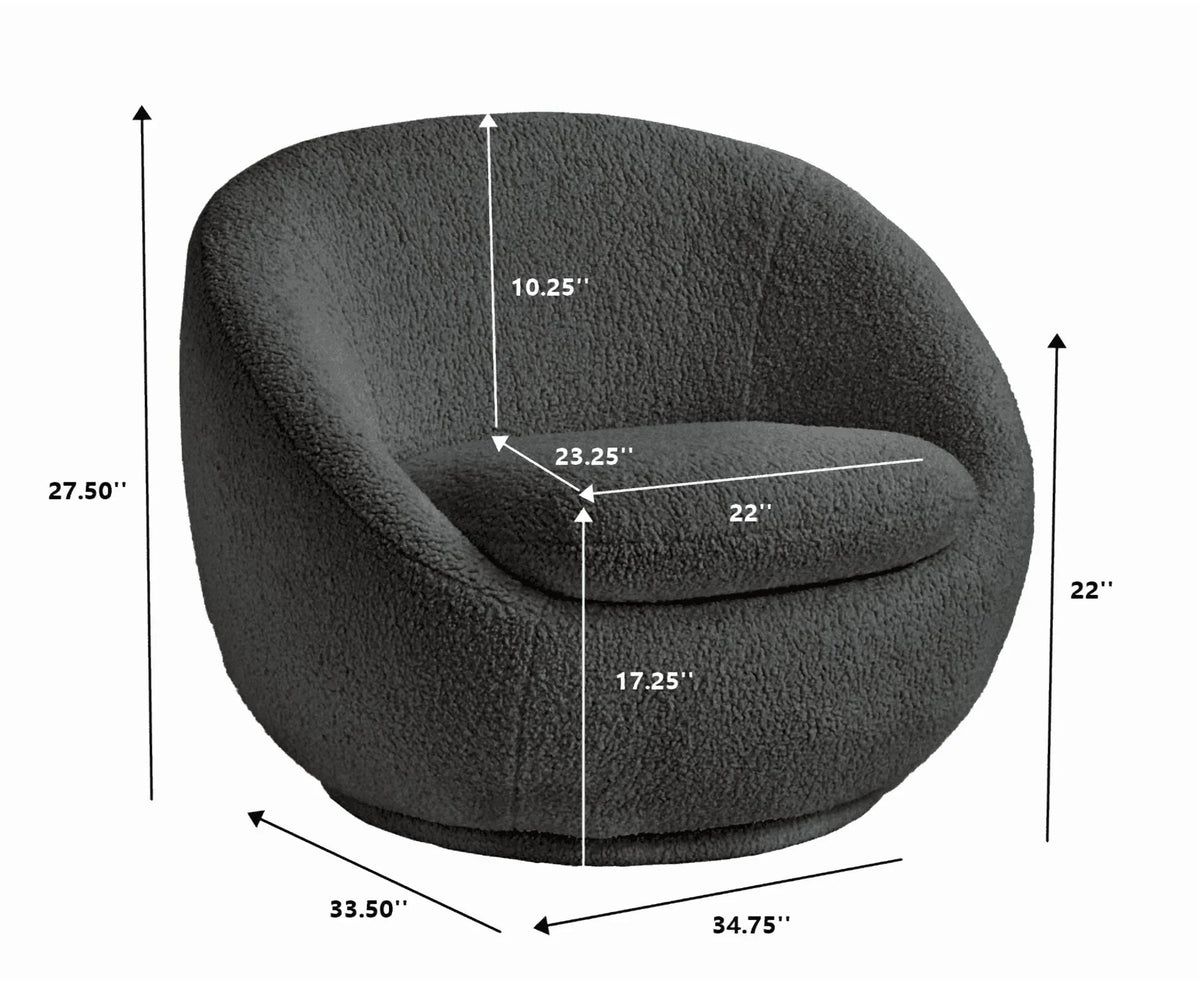 Nouveauté 2026 – Fauteuil pivotant Mira de Better Homes & Gardens , en peau de mouton retournée crème