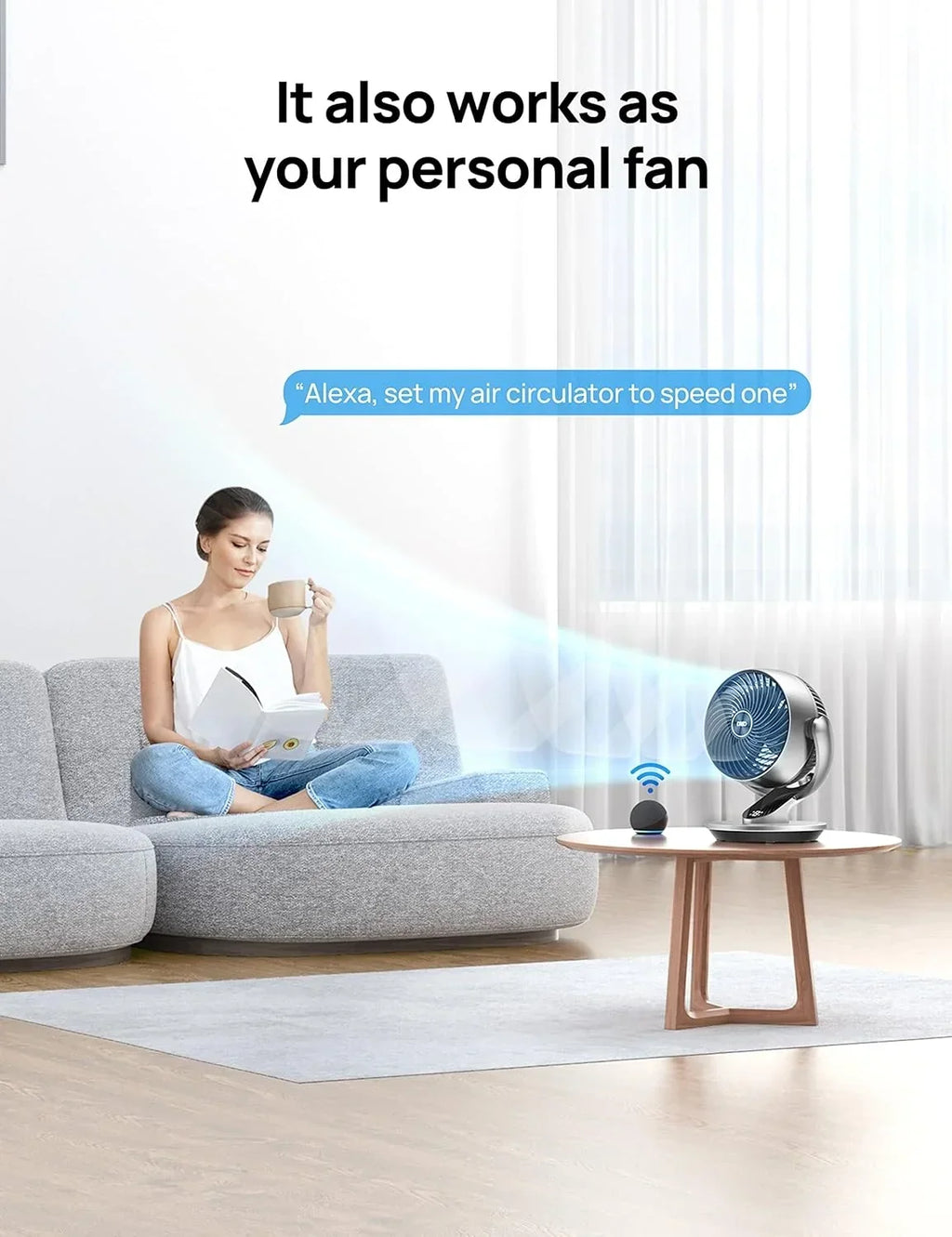 Nouveauté 2026 – Ventilateur oscillant Dreo de 10,24 pouces à 4 vitesses et débit d'air de 343 pi³/min