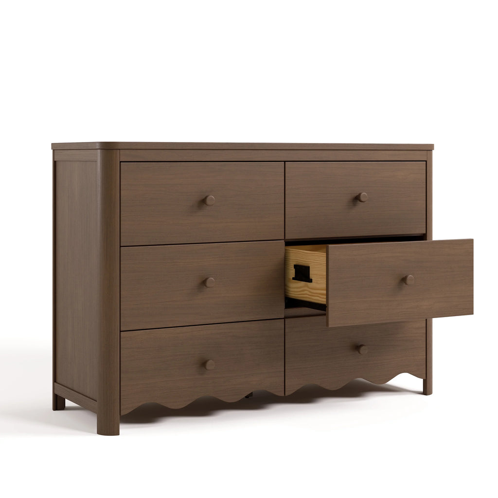 Nouveauté 2026 – Commode pour chambre d'enfant Storkcraft Casablanca 6 tiroirs, couleur sauge