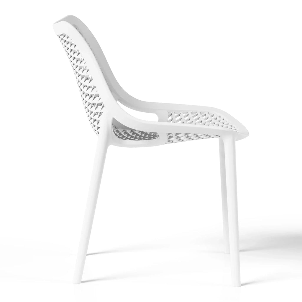 Nouveauté 2026 – Ensemble de salle à manger d'extérieur WestinTrends Playa 5 pièces avec table et chaises empilables, structure en métal, vert olive