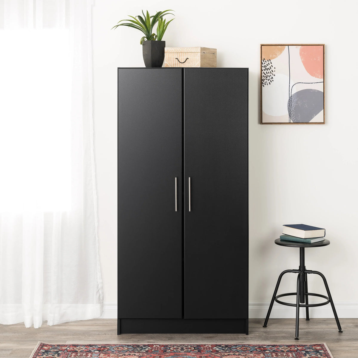 Nouveauté 2026 – Armoire à étagères réglables Prepac - Table de garage haute et fonctionnelle, 40,6 cm (P) x 81,3 cm (L) x 164,6 cm (H), armoire de garage autoportante à 2 portes, couleur expresso - EES-3264