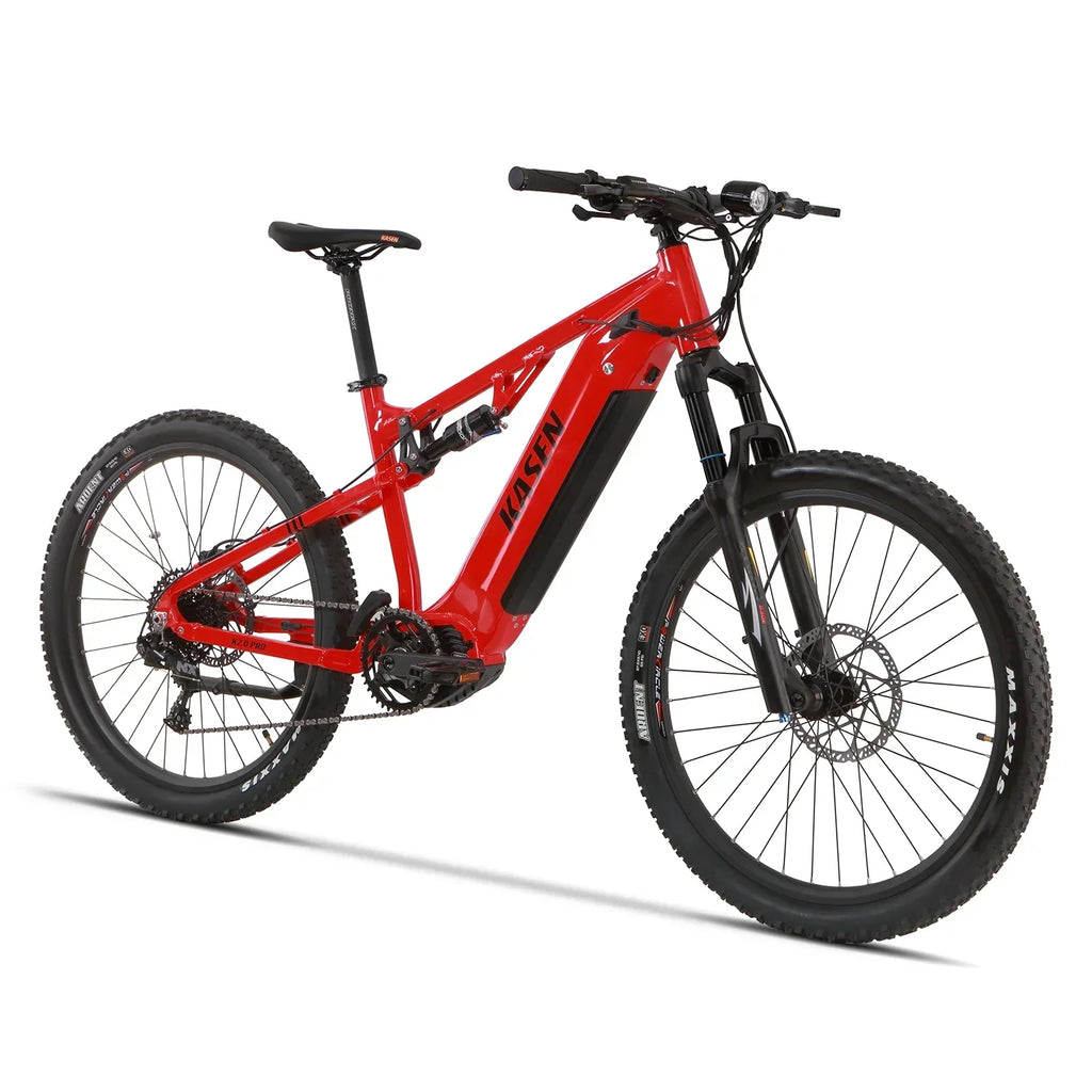 Nouveauté 2026 – VTT électrique Kasen , moteur central 500 W 48 V 15 Ah, suspension intégrale, accélérateur et assistance au pédalage